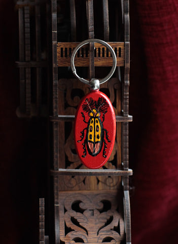 Beetle Keyring hand-painted by Silvena Toncheva