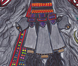 KUKER - Original Naive Art Painting by Silvena Toncheva - detail bells