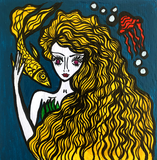 mermaid, naive art, nautical