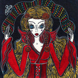 Queen Print by Silvena Toncheva Naive Art